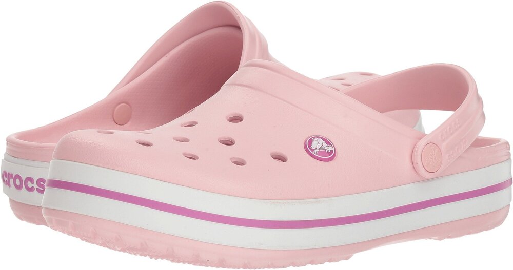 CROCS UNISEX ADULT MEN'S AND WOMEN'S CROCBAND CLOG, PEARL PINK/WILD ORCHID, 11 W